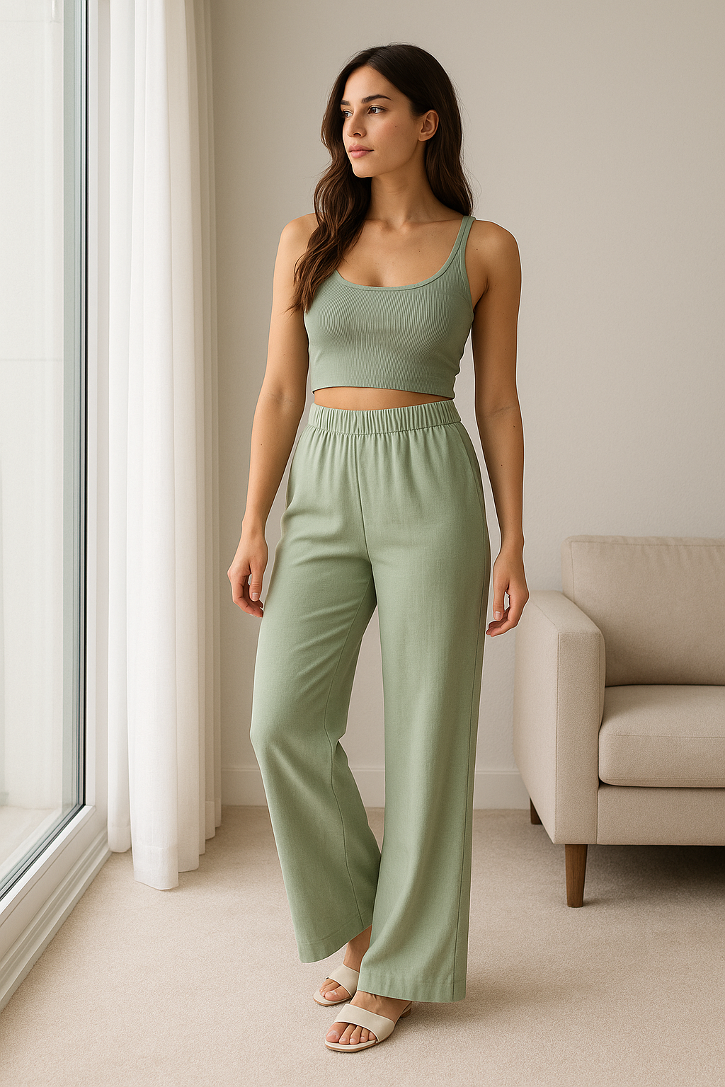 EcoWear Women’s Wide-Leg Lounge Pants – Soft, Comfy & Chic